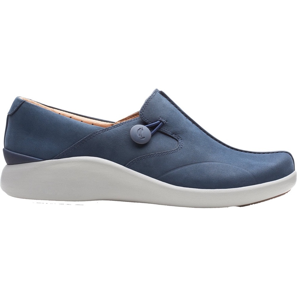 NEW!! Women’s Clarks Un Loop 2 Navy Nubuck Size 11N